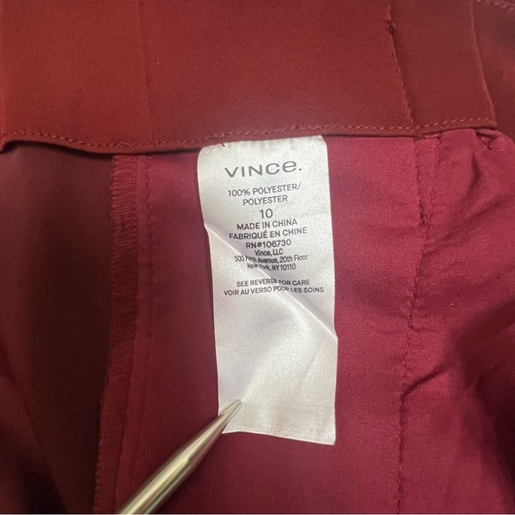 Vince Burgundy Shorts Size 10 - Picture 7 of 9